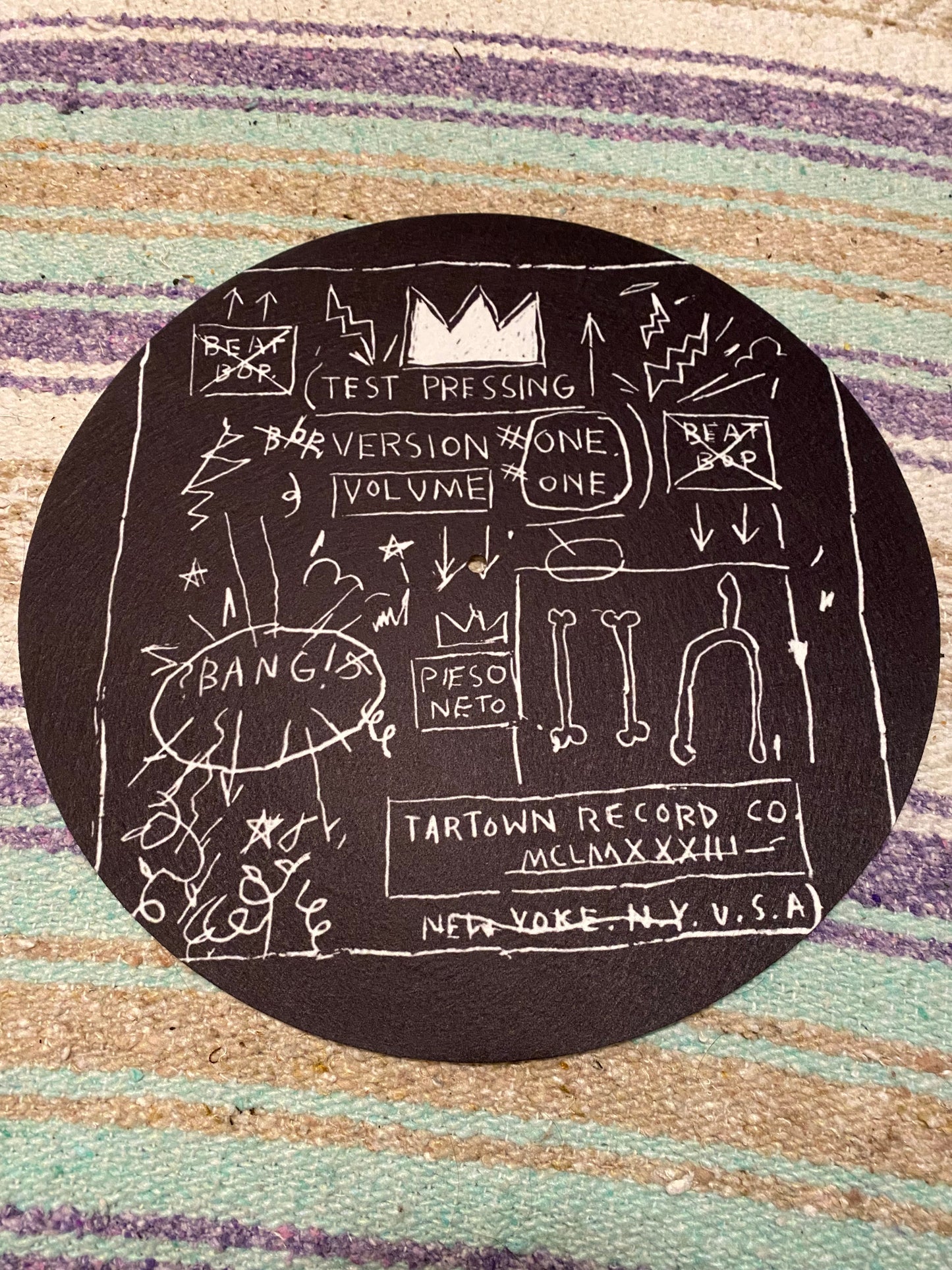 12" Beat Bop slipmat by Jean-Michel Basquiat