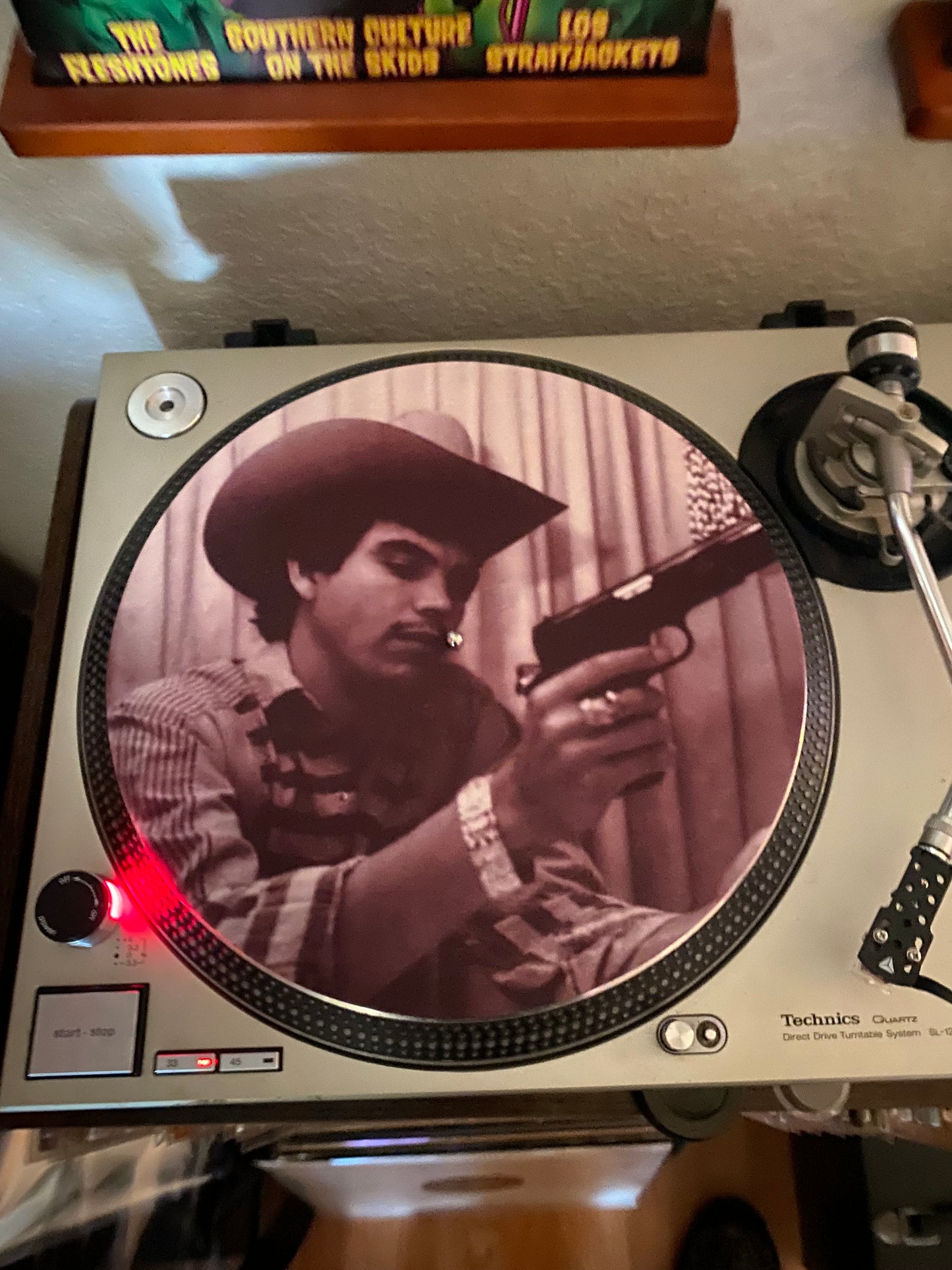12" Chalino Sánchez slipmat (black and white monochrome version)