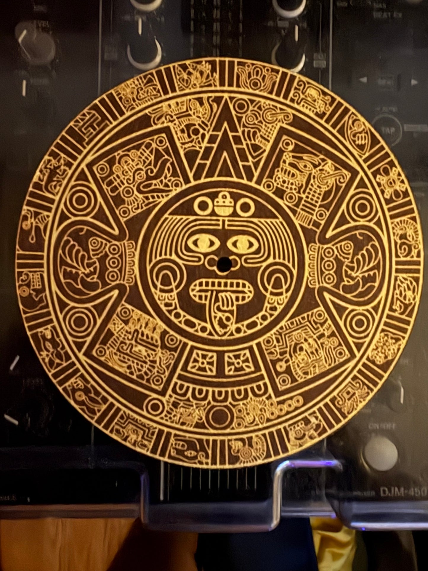 7” Aztec calendar slipmat