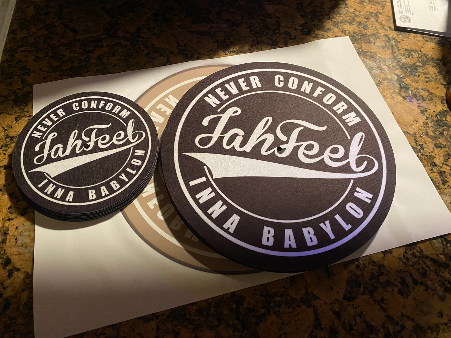 Custom 12” Slipmat pair