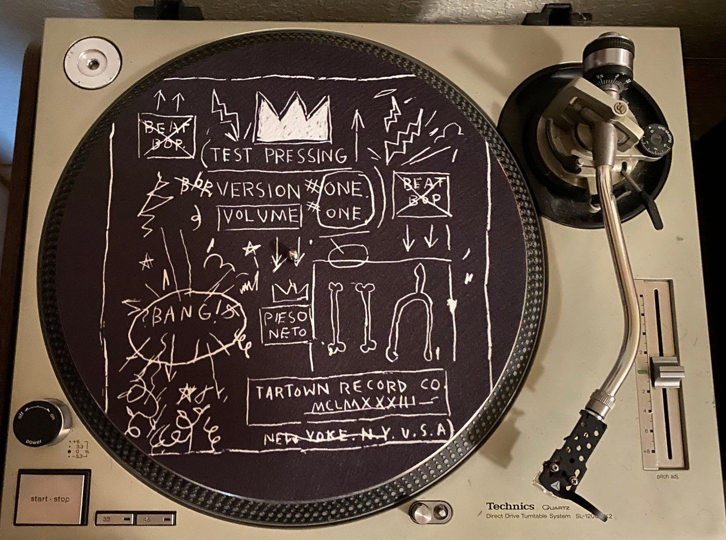 12" Beat Bop slipmat by Jean-Michel Basquiat