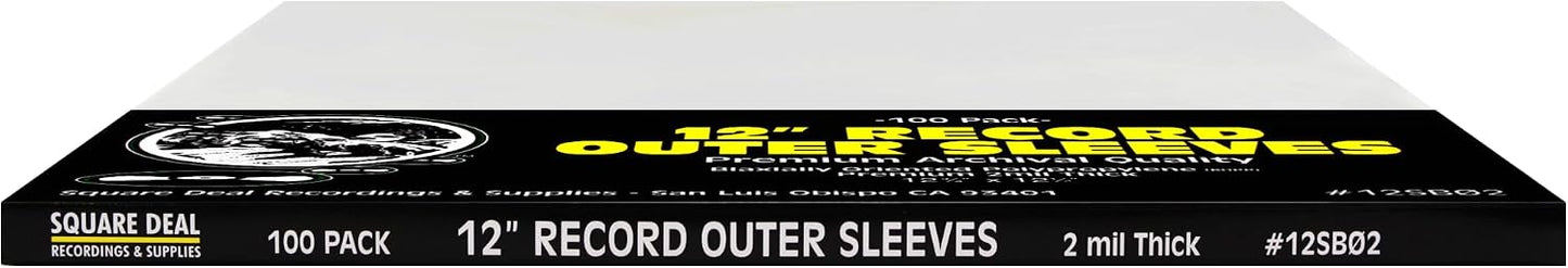 (100) 12" Record Outer Sleeves - Archival Quality