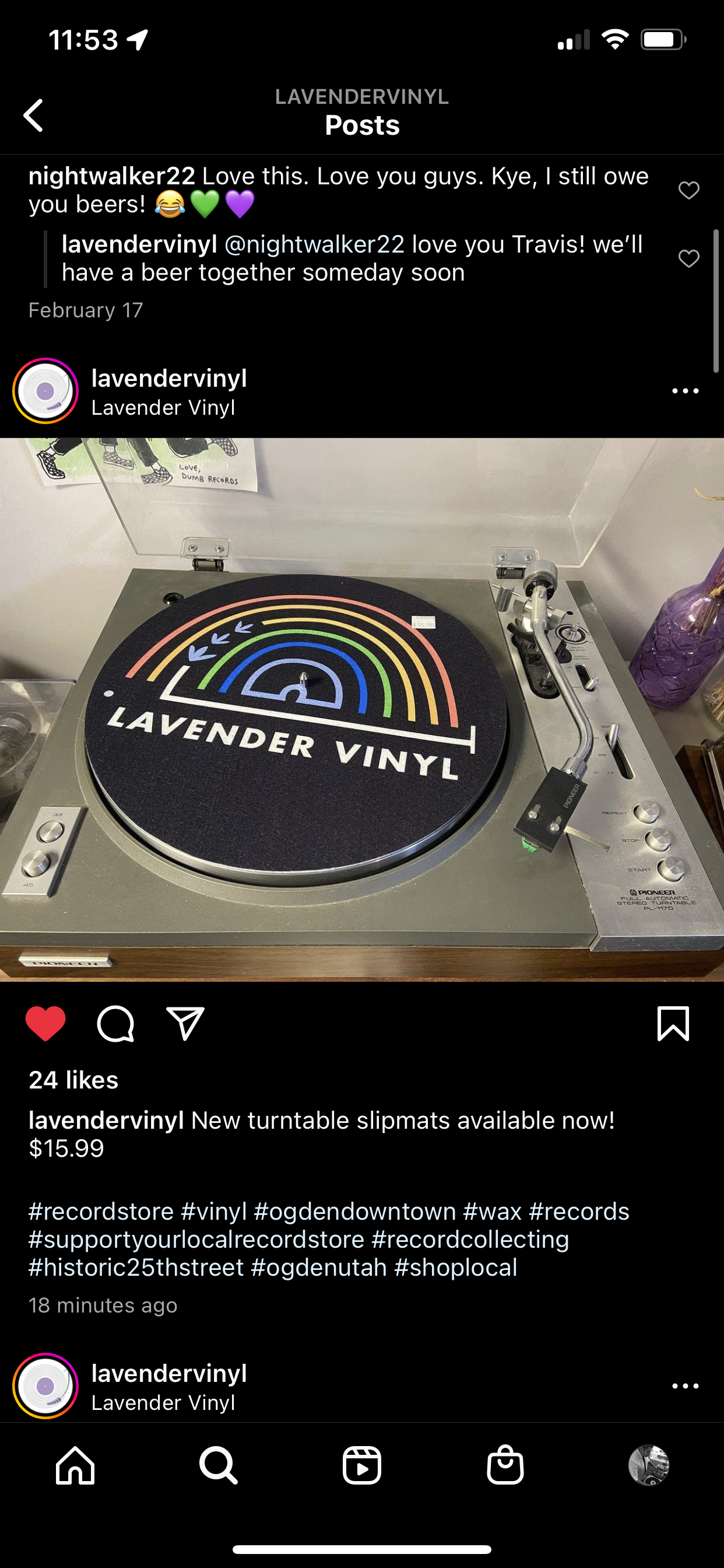 Custom 12” Slipmat pair
