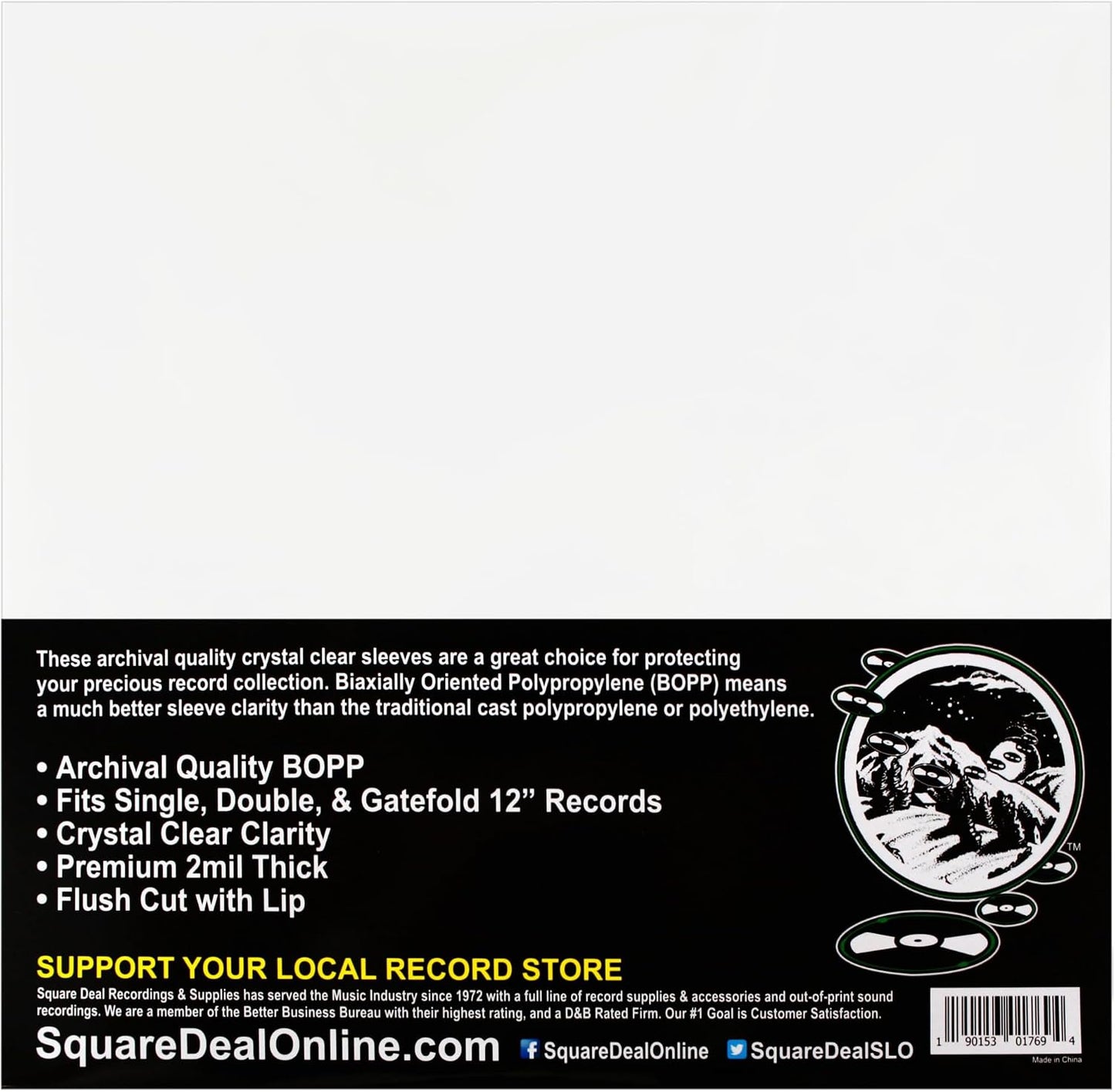 (100) 12" Record Outer Sleeves - Archival Quality