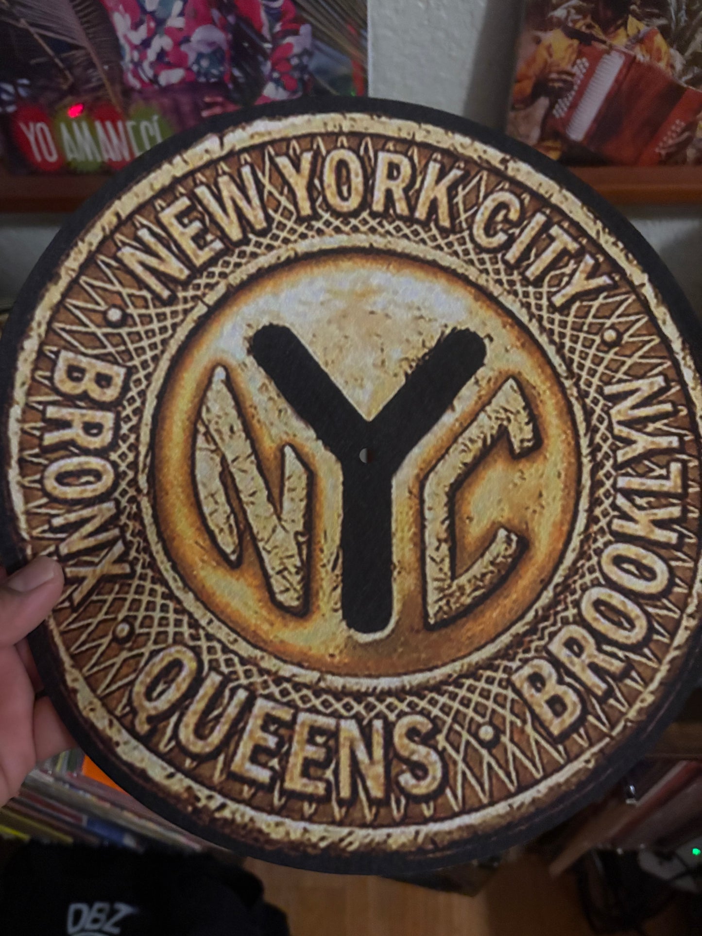 NYC (Bronx, Queens, Brooklyn) subway token 12” slipmat