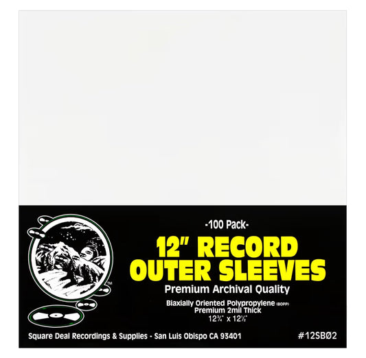 (100) 12" Record Outer Sleeves - Archival Quality