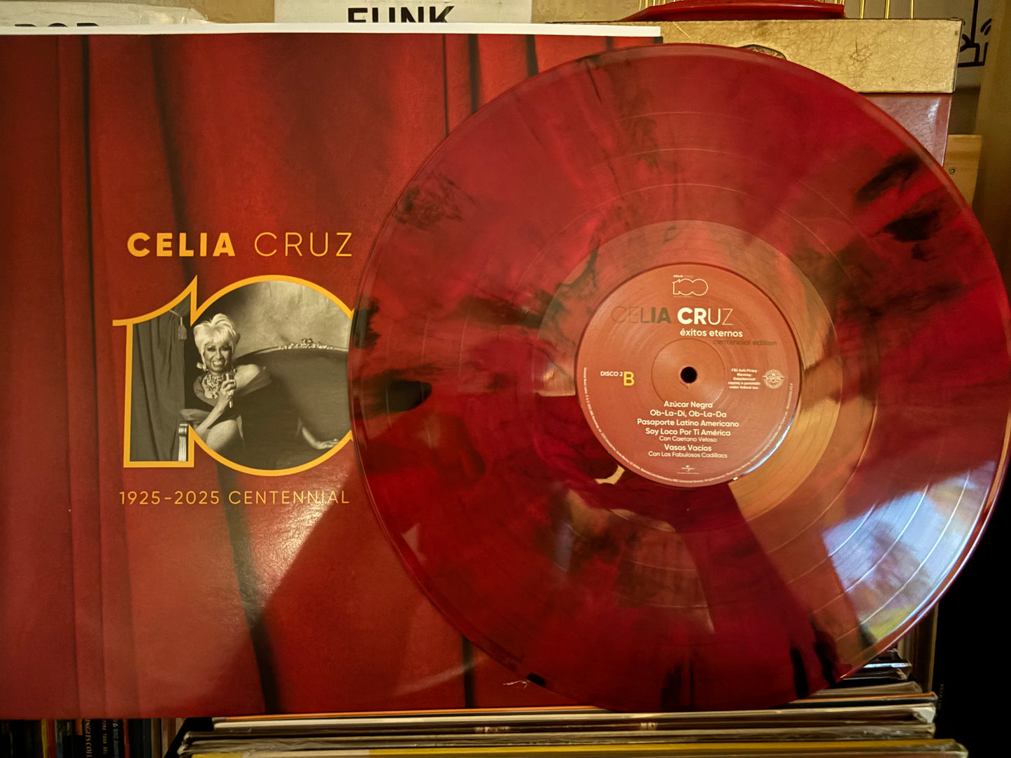 Celia Cruz - Éxitos Eternos: Centennial Edition Limited Edition (2 LP Cherry Marble
vinyl) brand new