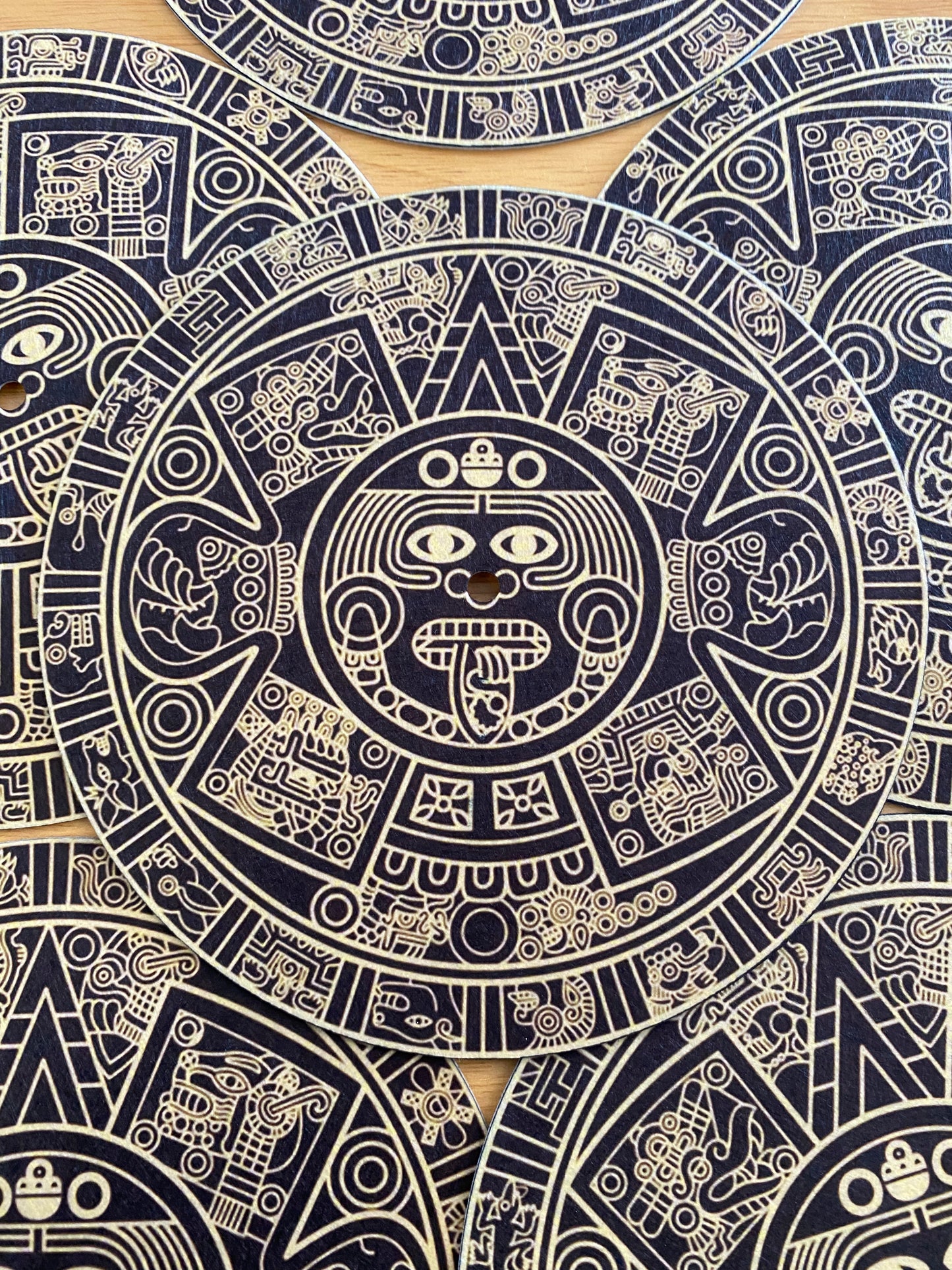 7” Aztec calendar slipmat