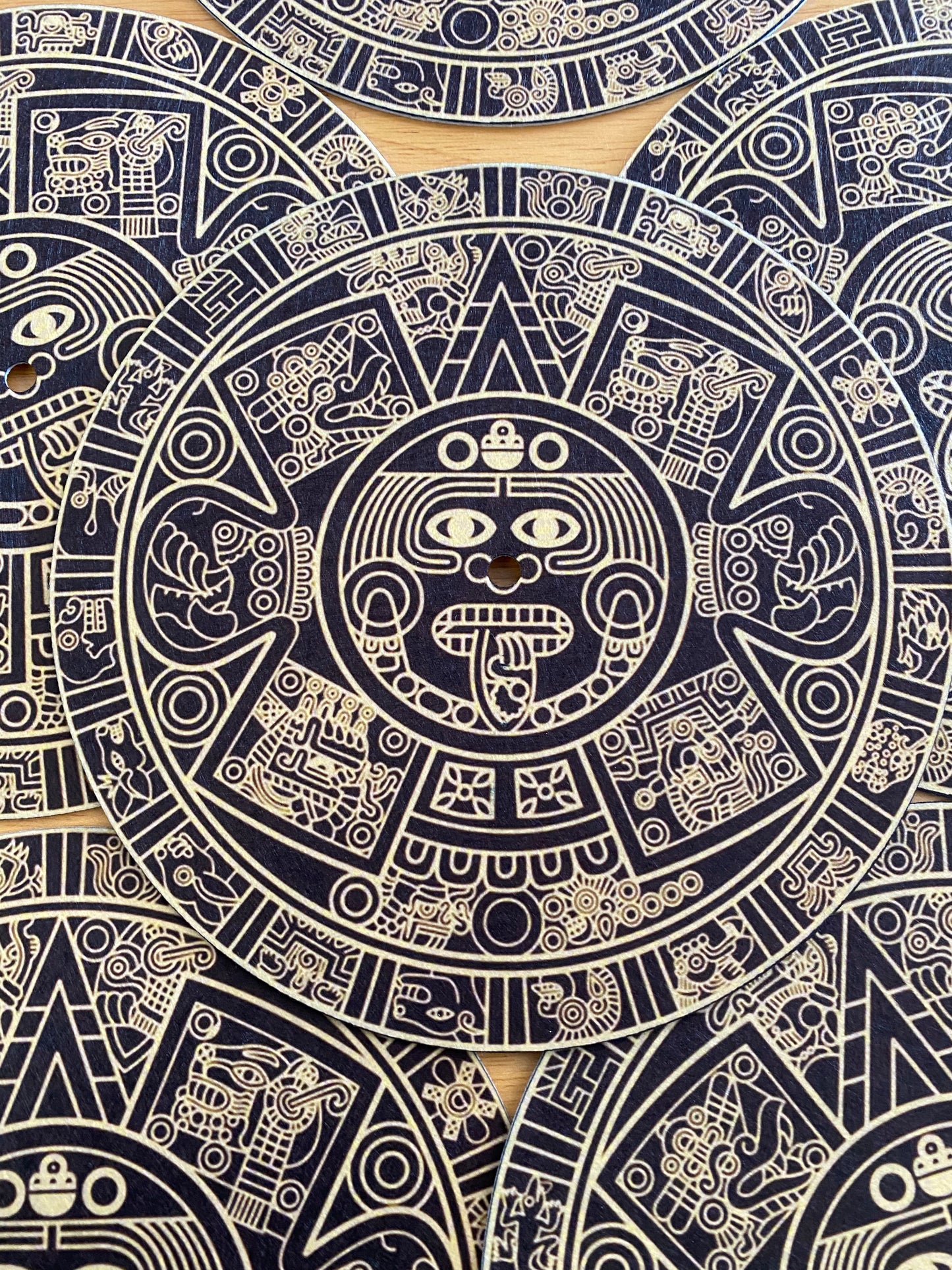7” Aztec calendar slipmat